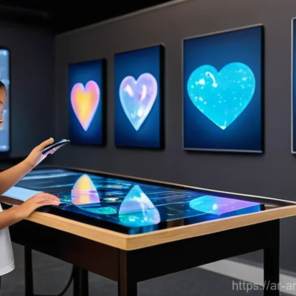 증강현실 기술의 교육적 효과 연구 - **Prompt 1: Interactive Learning in an Augmented Classroom**
"A group of diverse elementary scho...